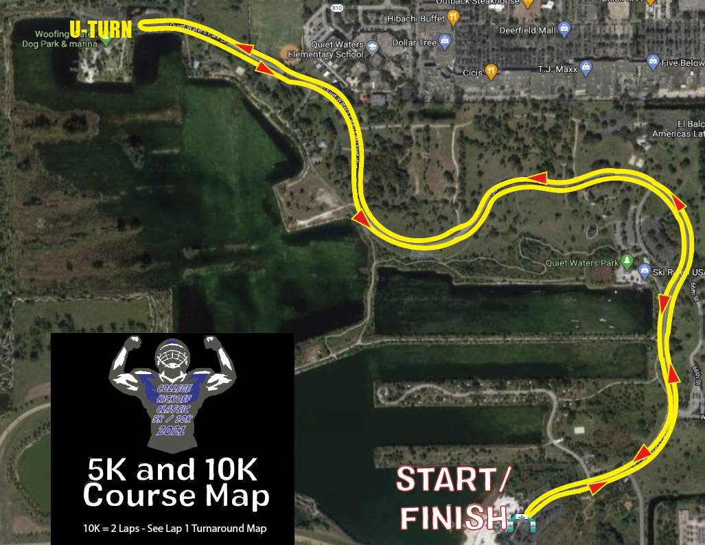 2021 College Kickoff Classic 5K Course Map