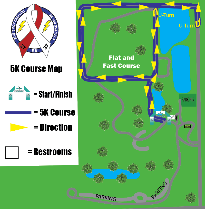 2022 Run 3 For Zachary 5K_Course Map