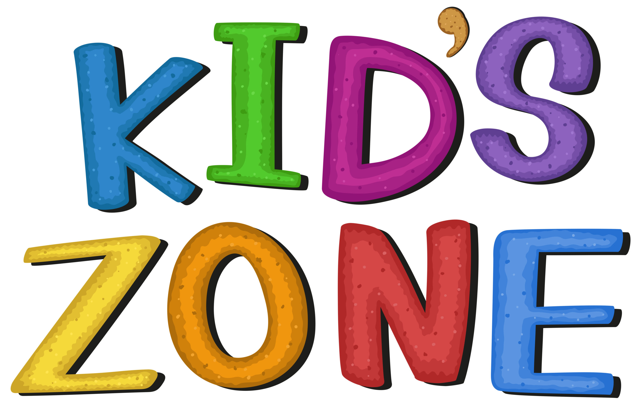 Kid's zone symbol on white background illustration