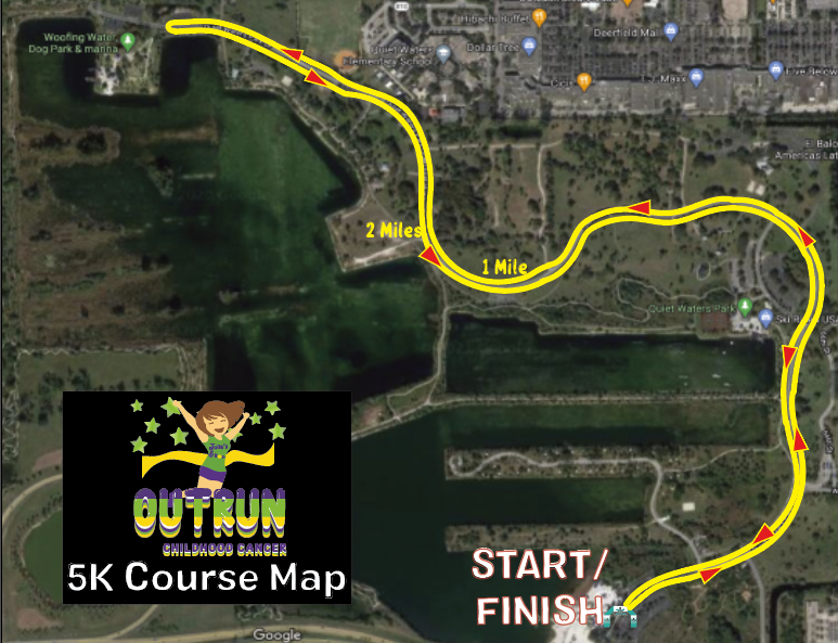 2022 Outrun Childhood Cancer 5K Course Map