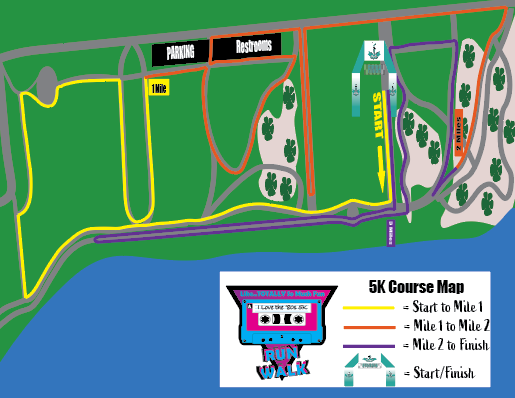 2022 I Love the 80s 5K_San Diego Course Map