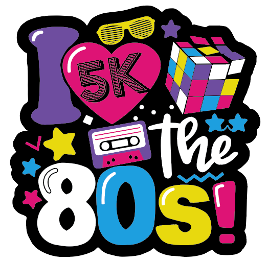 2023 I Love the 80s 5K logo