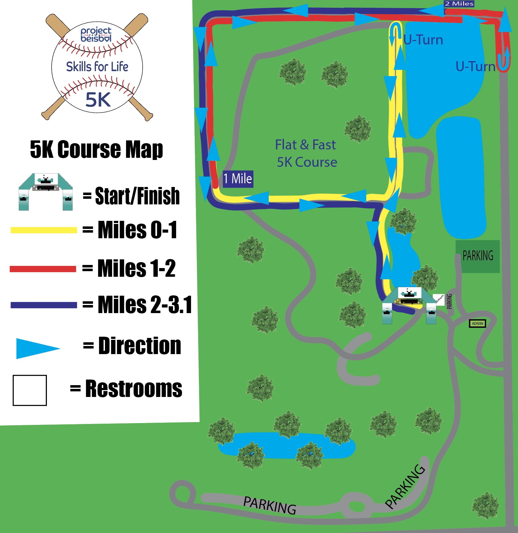 2024 Skills for Life 5K_Course Map