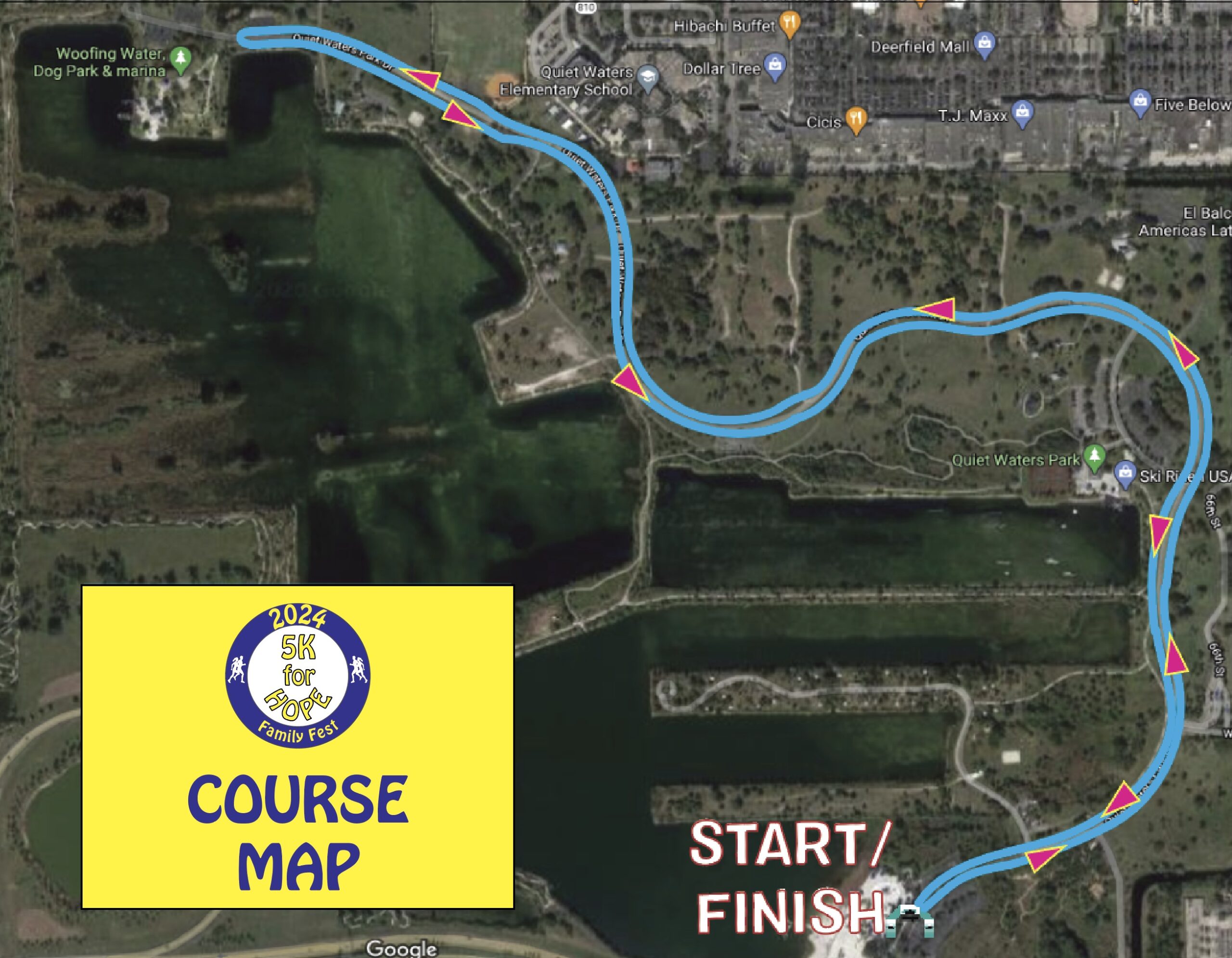 2024 5K for Hope Course Map