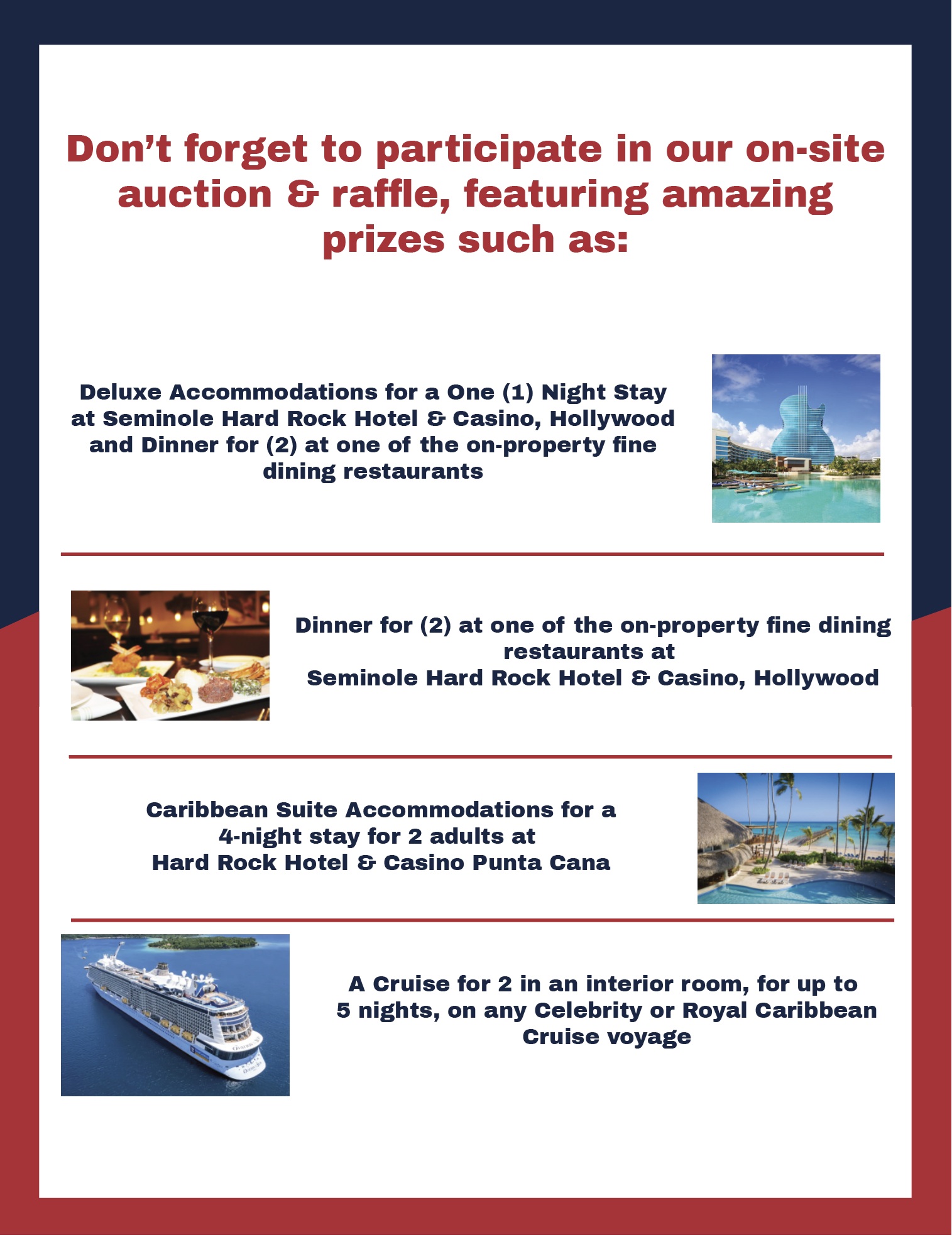 Raffle Prizes Available